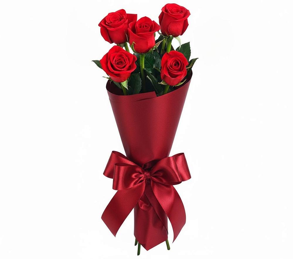 Букет 5 Красных роз Эдлесс Лав в Власихе Алтайский край