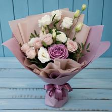 Букет цветов из:  Розы и Лизиантусы в Власихе Алтайский край