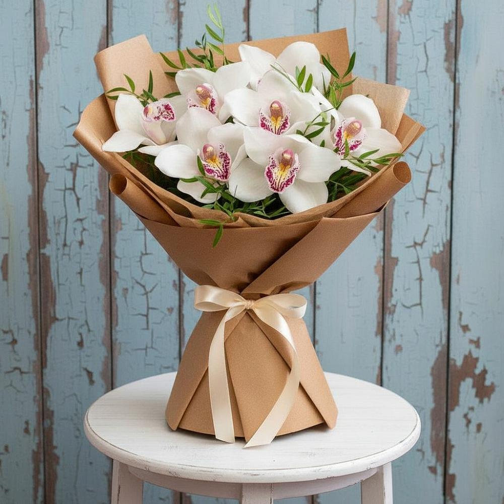 Букет цветов из: Орхидеи и Розы в Власихе Алтайский край