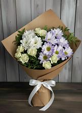 Букет цветов из:  Хризантемы и Розы в Власихе Алтайский край