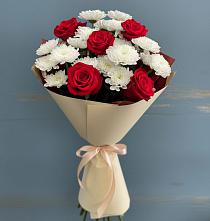 Букет цветов из:  Розы и Хризантемы в Власихе Алтайский край