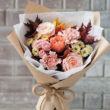 Букет цветов из:  Гвоздики, Хризантемы и Розы в Власихе Алтайский край