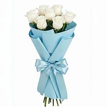 Букет 7 белых роз Проуд #REPLACE_PRED# Власихе Алтайский край