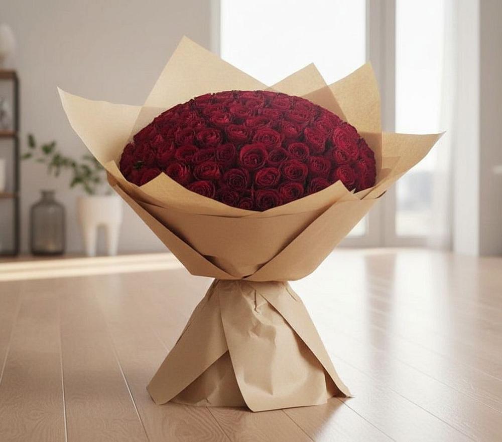 Букет 101 Красная роза в Власихе Алтайский край
