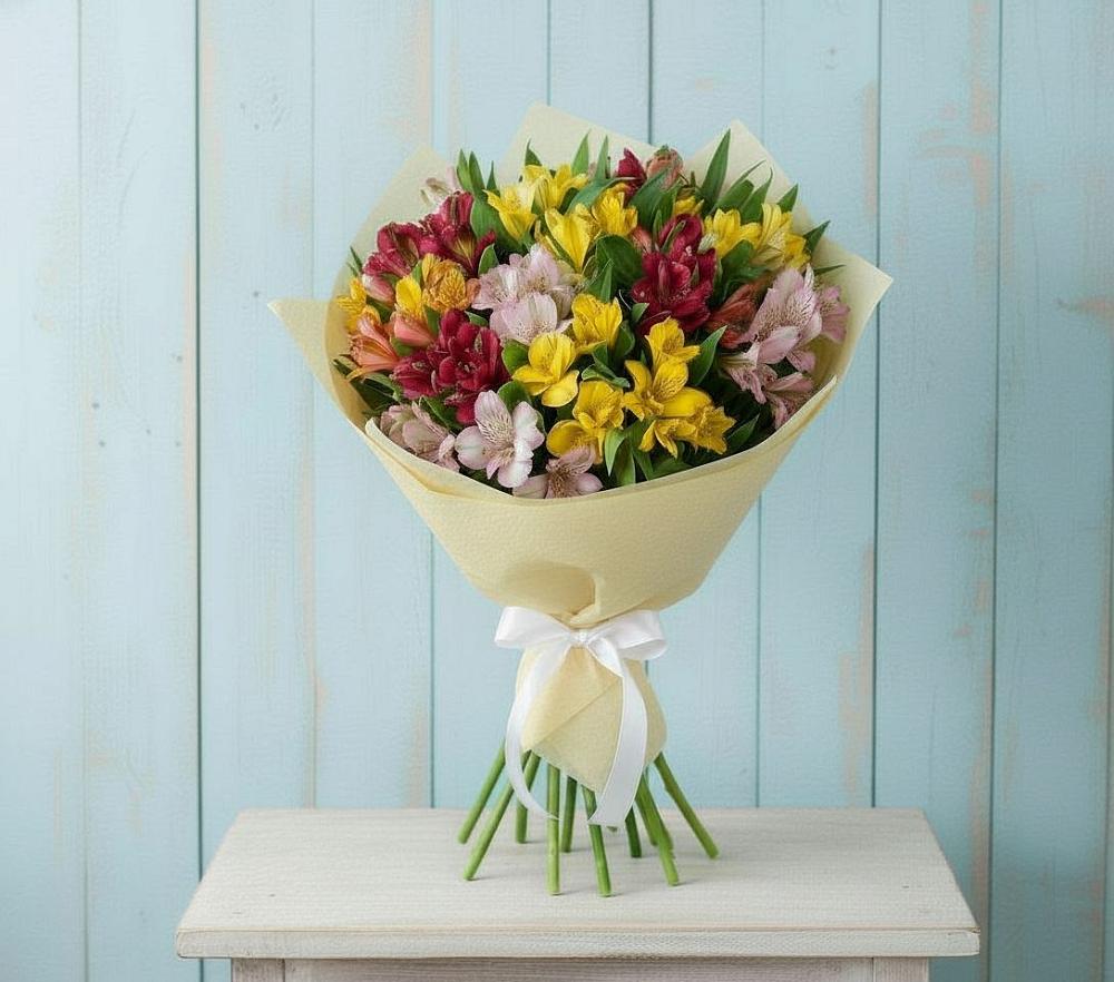 Букет цветов из: Альстромерии в Власихе Алтайский край
