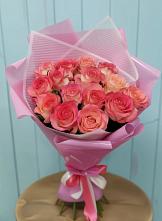 Букет 15 Розовых роз Равель в Власихе Алтайский край
