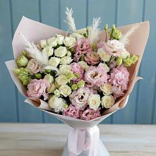 Букет цветов из:  Альстромерии и Розы в Власихе Алтайский край